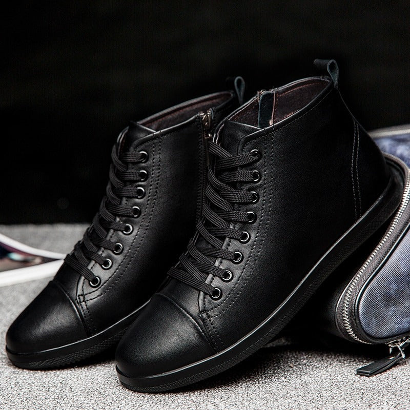 Men's Warm Lace-Up Ankle Boots-My Soft Slipper