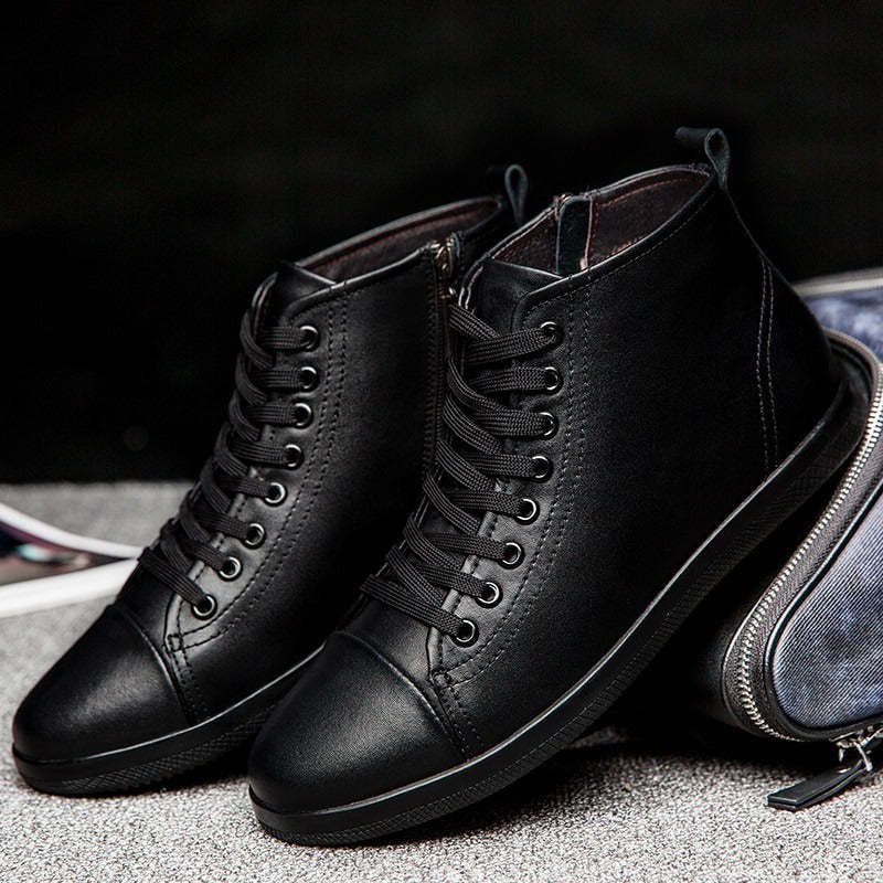 Men's Warm Lace-Up Ankle Boots-My Soft Slipper