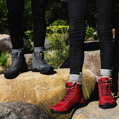 Men's Warm Plush Waterproof Ankle Boots-My Soft Slipper