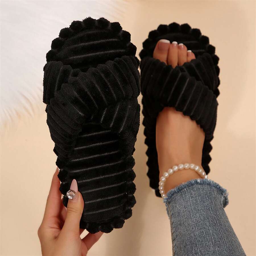 Casual Comfortable Memory Foam House Slides For Women