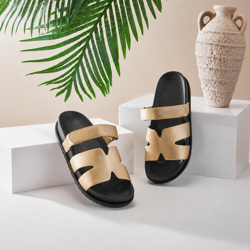 Casual Double Strap Flat Sandals For Summer