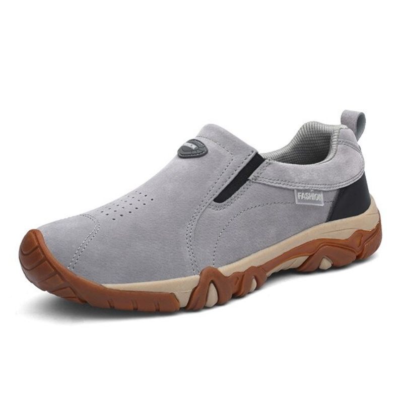 Genuine Leather Outdoor Slip On Sneakers-My Soft Slipper