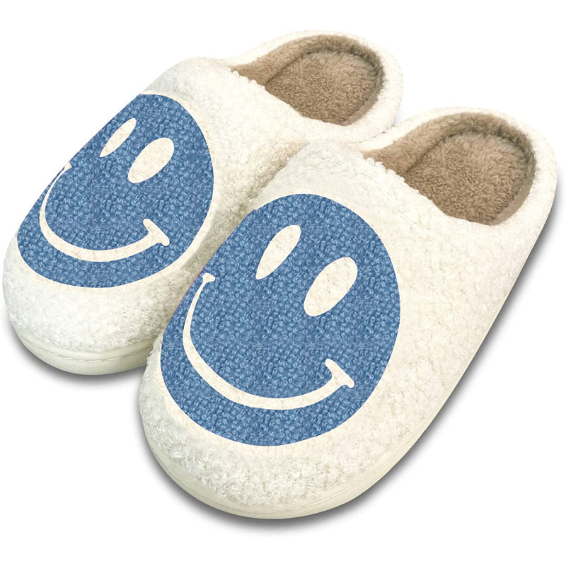 Smiley Face Retro Soft Plush Lightweight House Slippers-My Soft Slipper