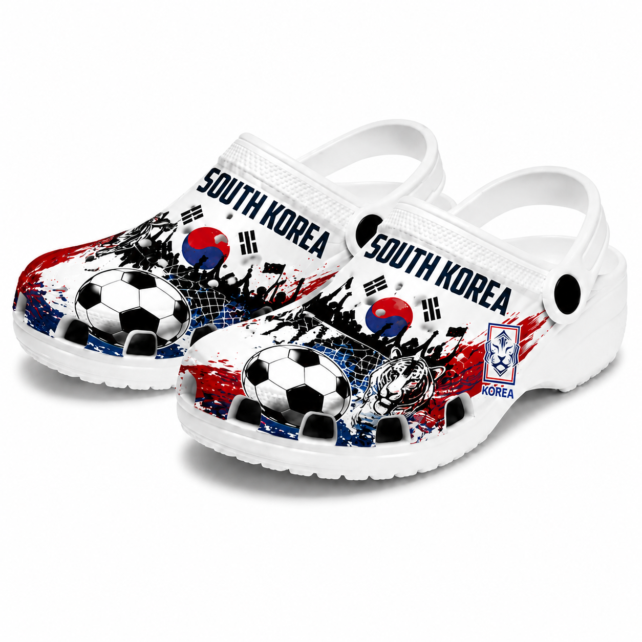 World Cup 2026 South Korea Football Fan Printed Clogs