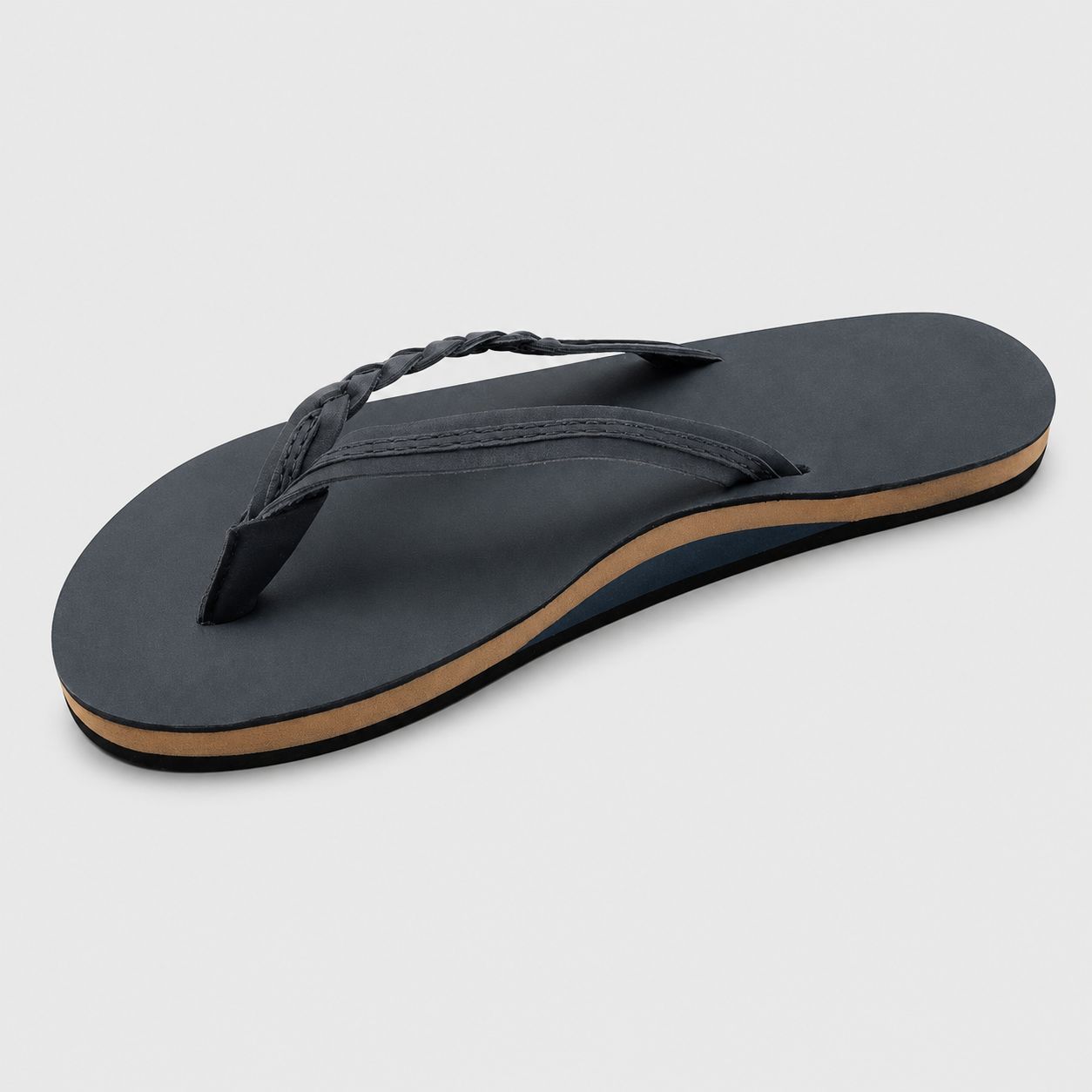 Single Strap Braided Leather Sandals For Women
