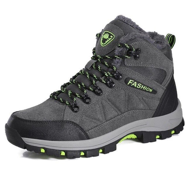 Men's Warm Fur Lace Up Ankle Boots-My Soft Slipper