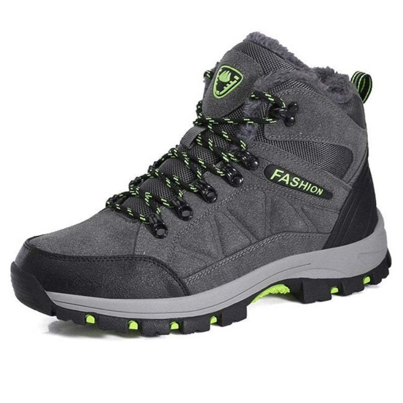 Men's Warm Fur Lace Up Ankle Boots-My Soft Slipper