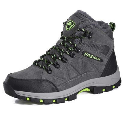 Men's Warm Fur Lace Up Ankle Boots-My Soft Slipper