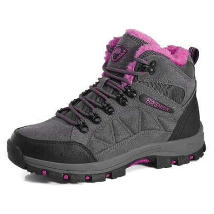 Men's Warm Fur Lace Up Ankle Boots-My Soft Slipper
