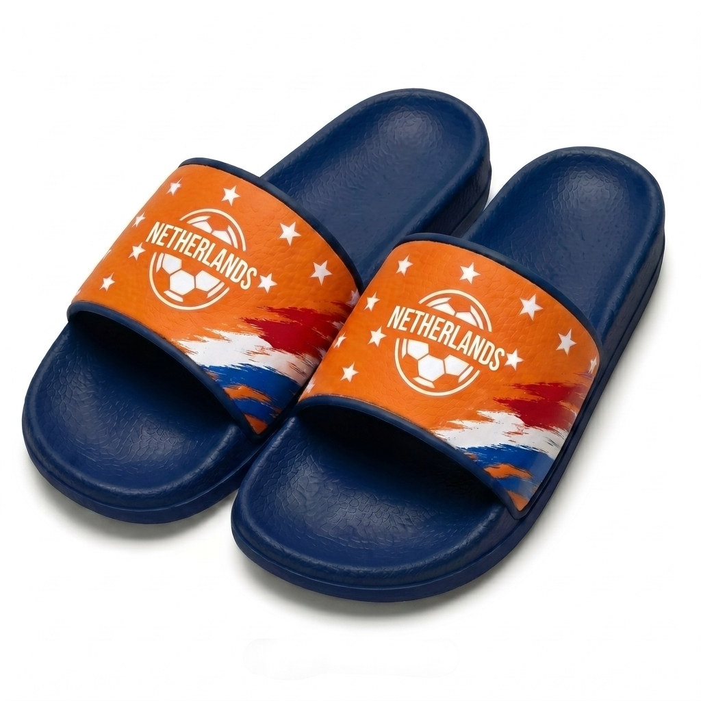 World Cup 2026 Netherlands Football Fan Printed Slippers