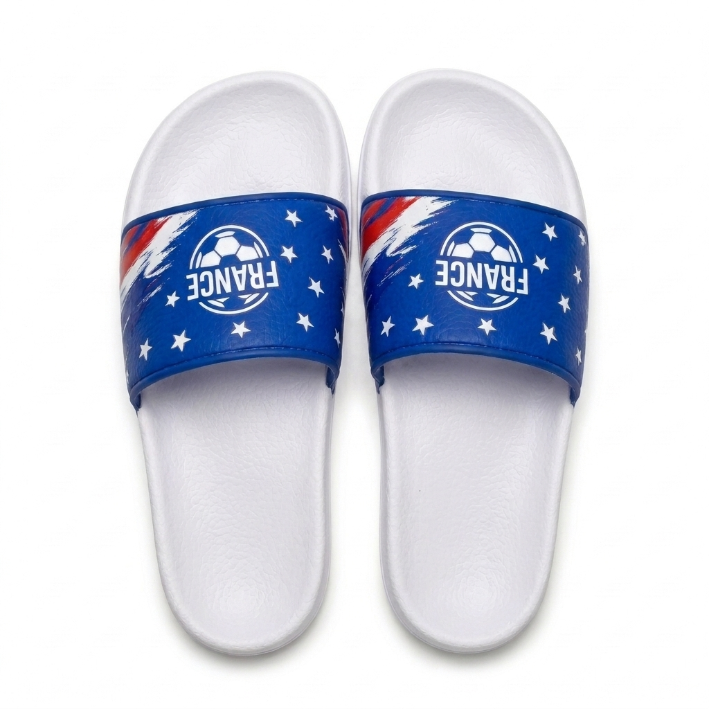 World Cup 2026 France Football Fan Printed Slippers