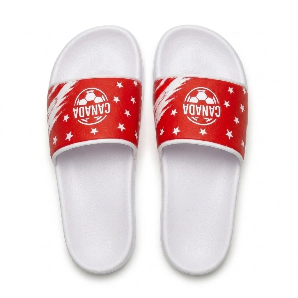 World Cup 2026 Canada Football Fan Printed Slippers