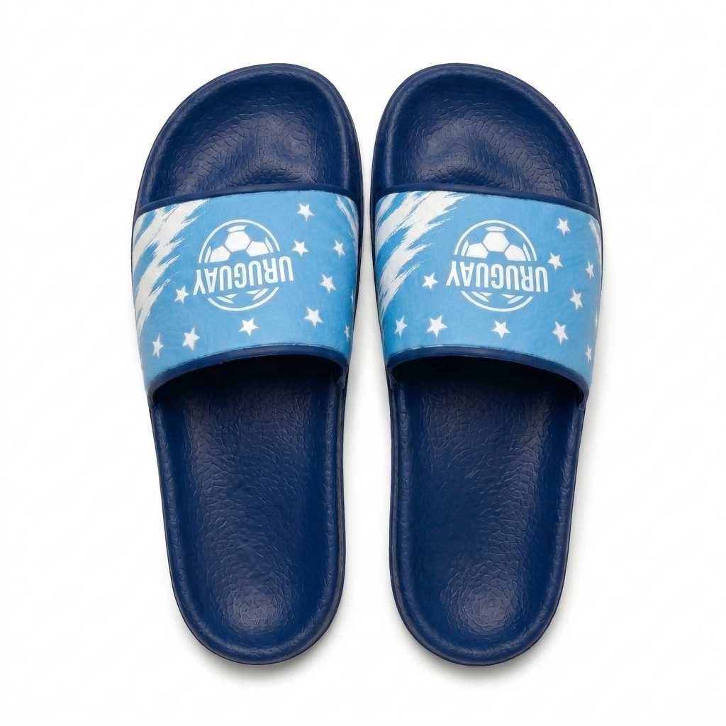 World Cup 2026 Uruguay Football Fan Printed Slippers