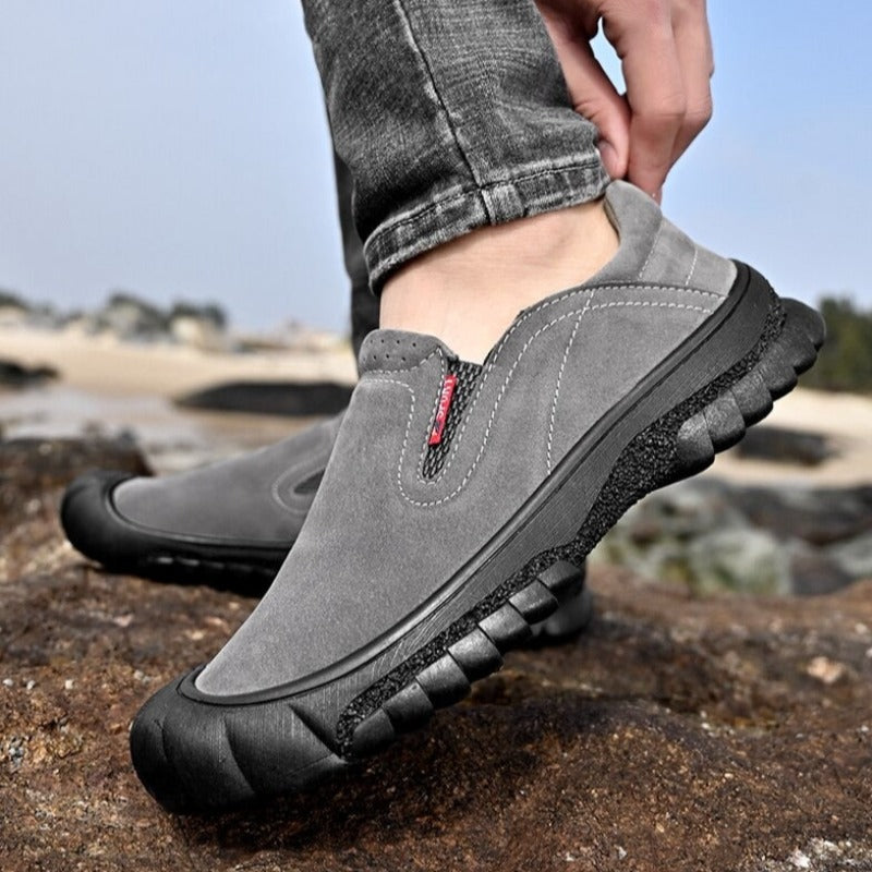 Men's Casual Comfortable Leather Sneakers-My Soft Slipper
