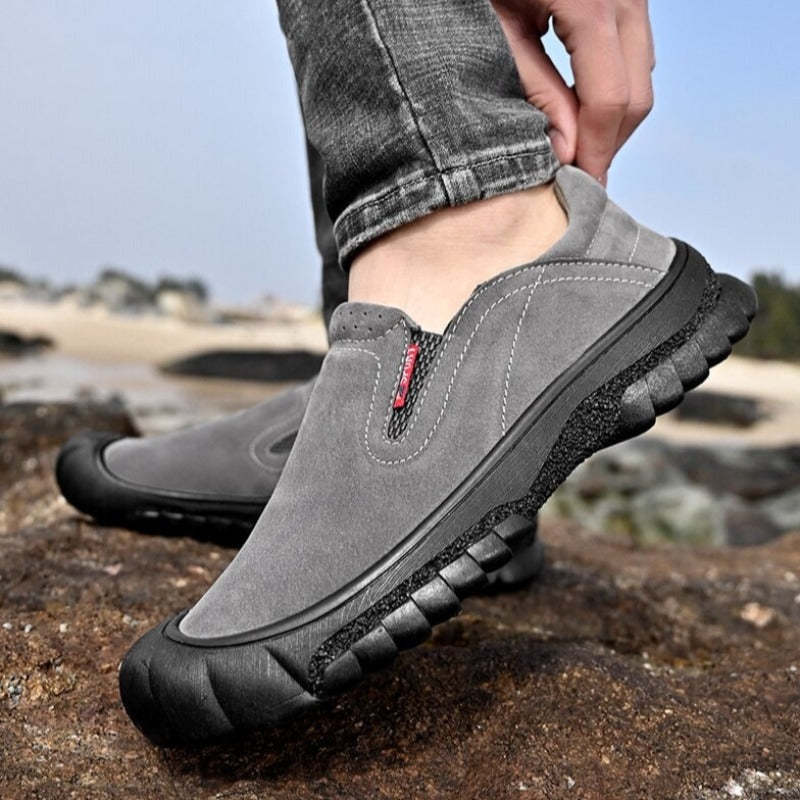 Men's Casual Comfortable Leather Sneakers-My Soft Slipper