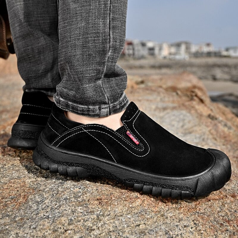 Men's Casual Comfortable Leather Sneakers-My Soft Slipper