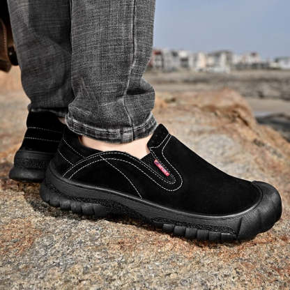 Men's Casual Comfortable Leather Sneakers-My Soft Slipper