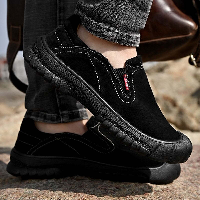 Men's Casual Comfortable Leather Sneakers-My Soft Slipper