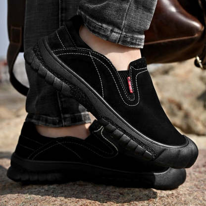Men's Casual Comfortable Leather Sneakers-My Soft Slipper