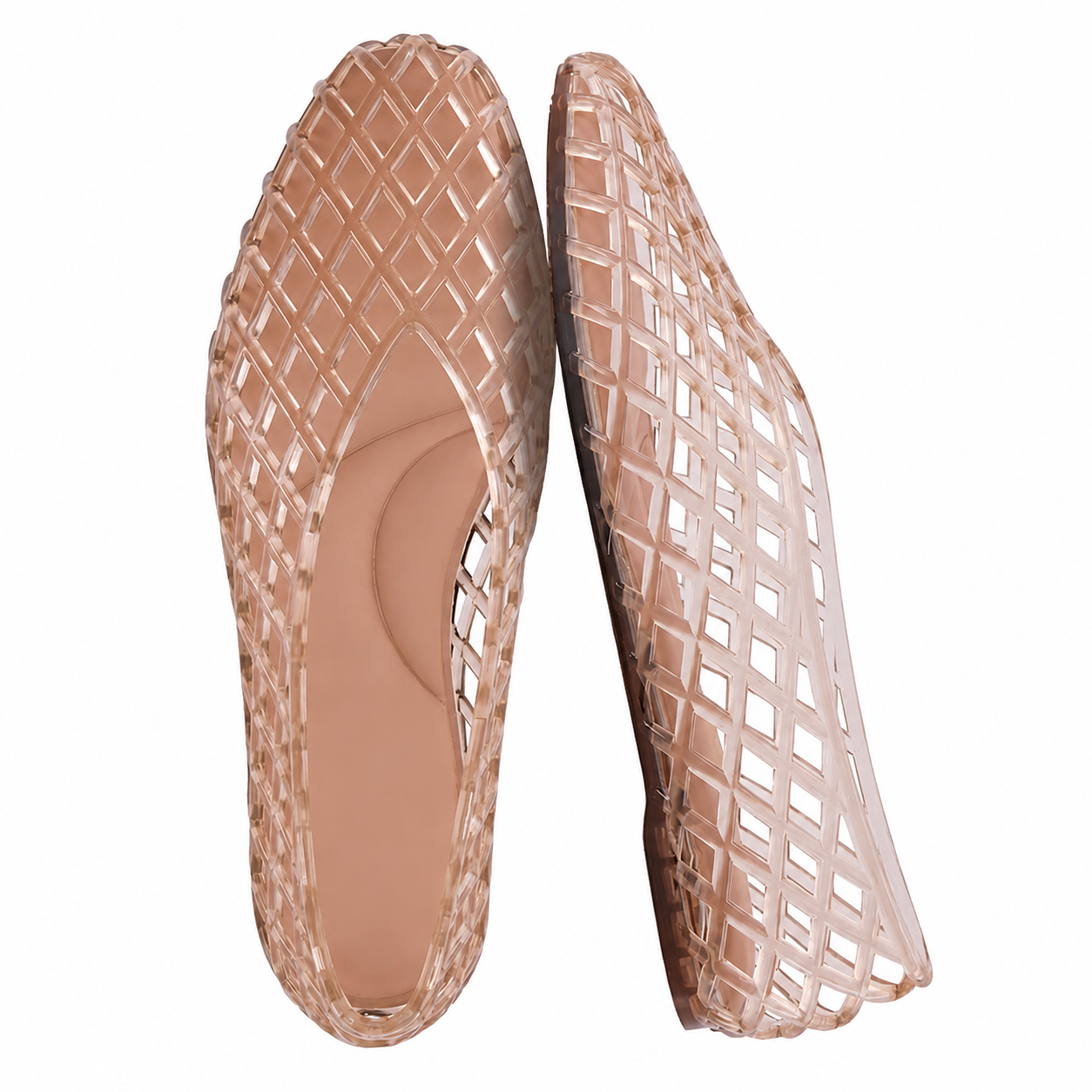 Comfortable Pointed Ballet Flats Slip On Lattice Casual Shoes Foe Women