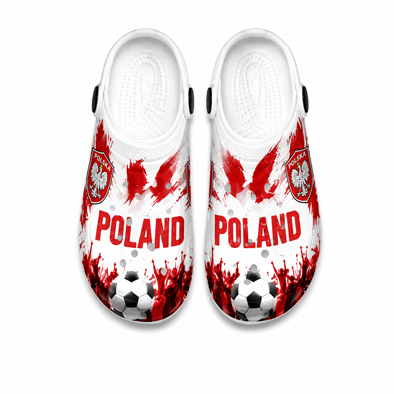 World Cup 2026 Poland Football Fan Printed Clogs