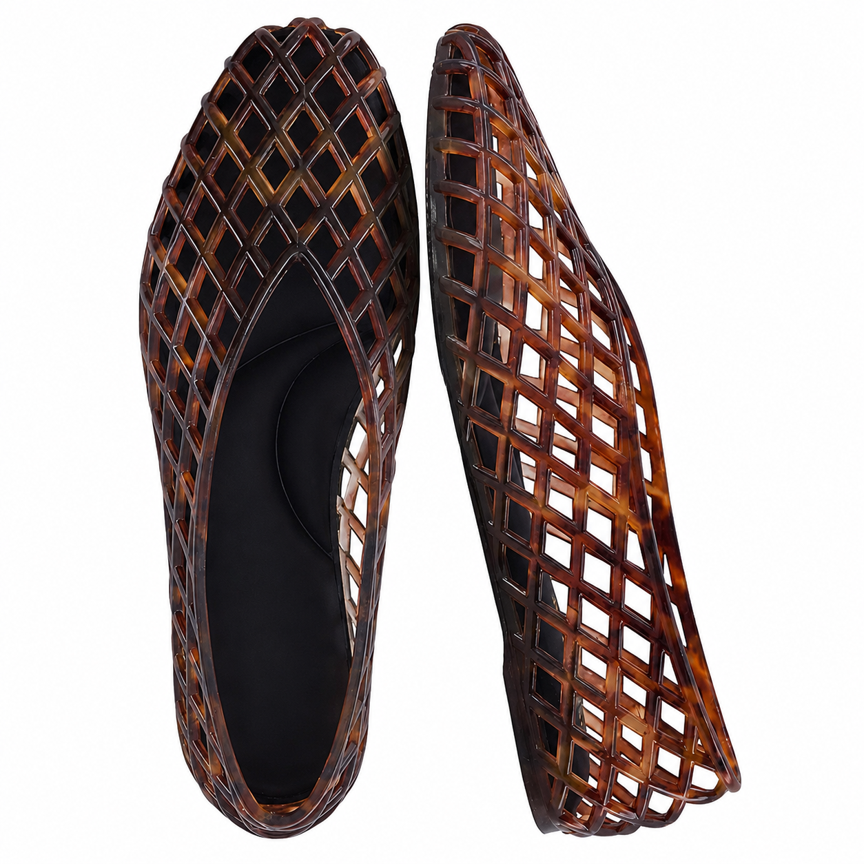 Comfortable Pointed Ballet Flats Slip On Lattice Casual Shoes Foe Women