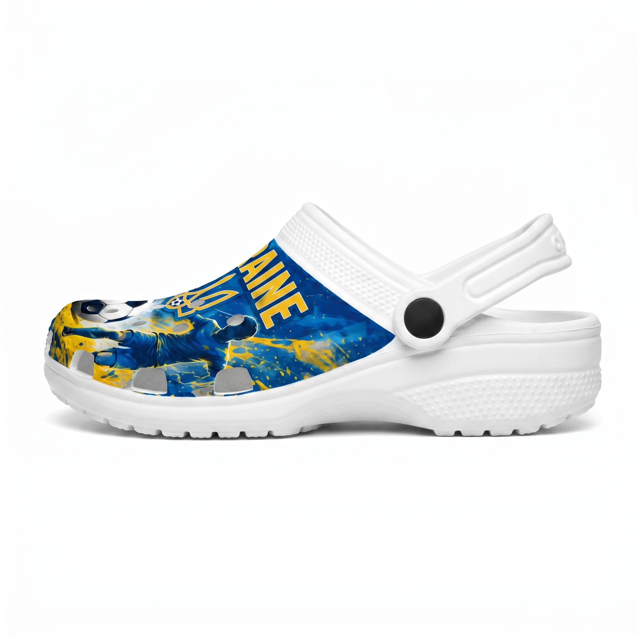 World Cup 2026 Ukraine Football Fan Printed Clogs