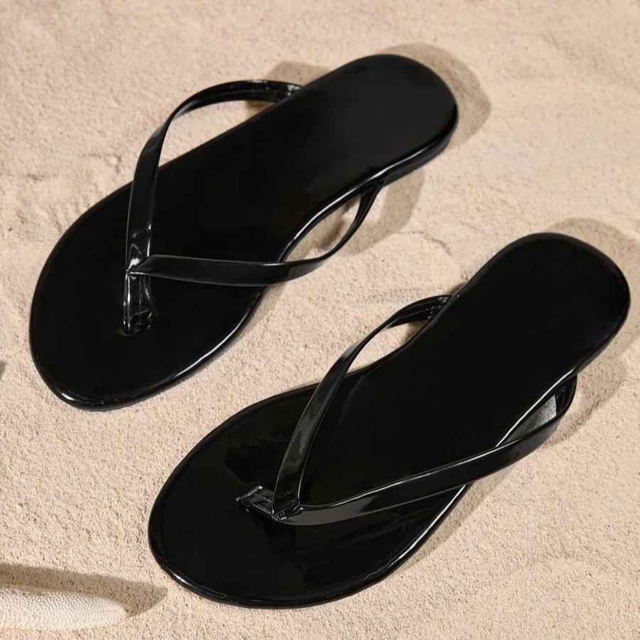 Woven Roman Style Open Toe Flat Flip Flop Sandals For Women
