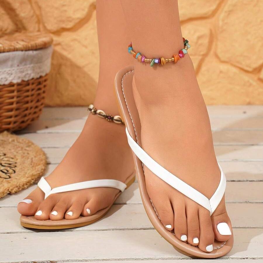 Casual Holiday Size Flat Thong Sandals For Women