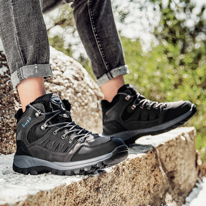 Men's Warm Non-Slip Ankle Boots-My Soft Slipper