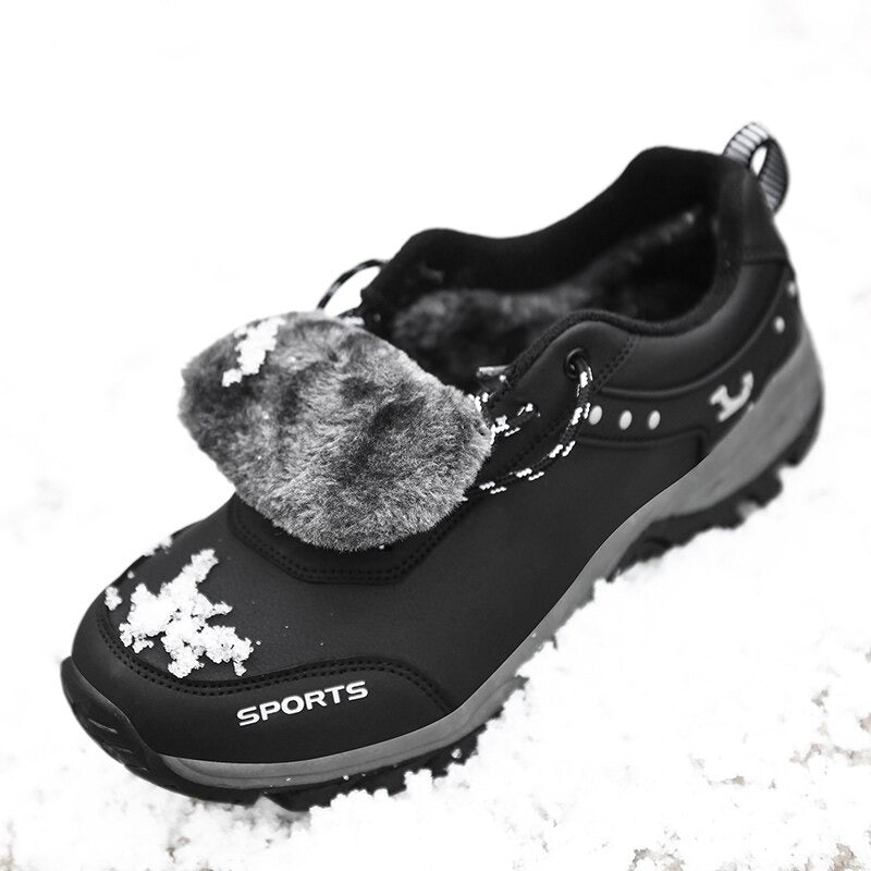 Men's Plush Warm Snow Ankle Boots-My Soft Slipper