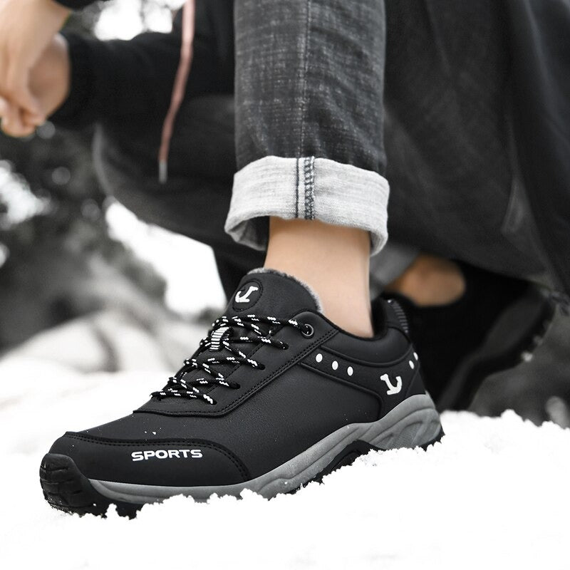 Men's Plush Warm Snow Ankle Boots-My Soft Slipper