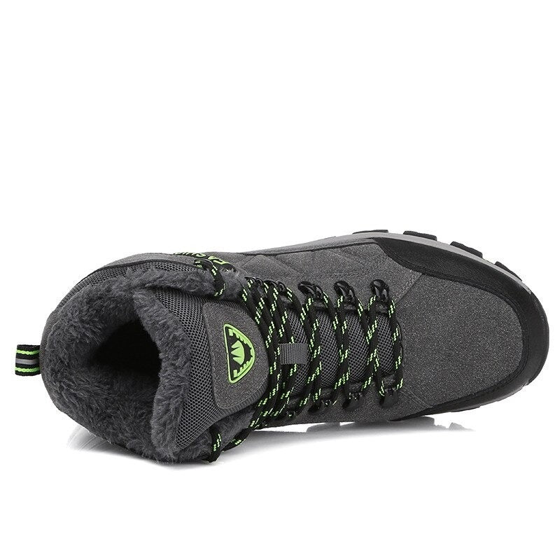 Men's Warm Fur Lace Up Ankle Boots-My Soft Slipper