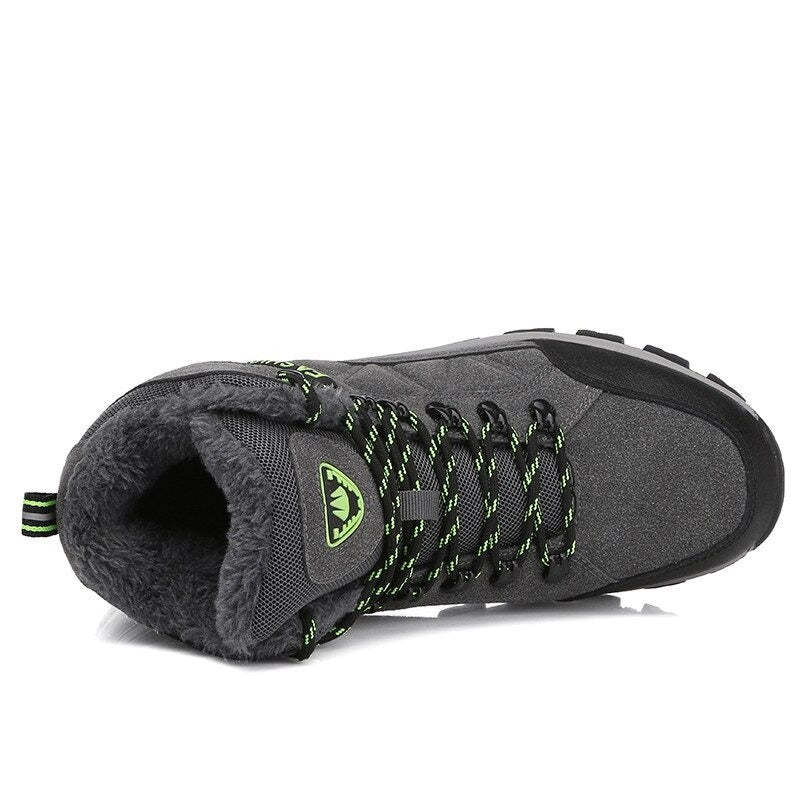 Men's Warm Fur Lace Up Ankle Boots-My Soft Slipper
