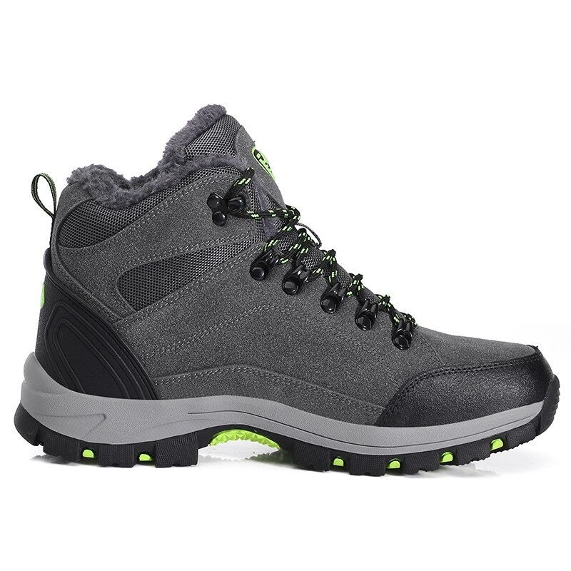 Men's Warm Fur Lace Up Ankle Boots-My Soft Slipper