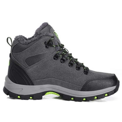 Men's Warm Fur Lace Up Ankle Boots-My Soft Slipper