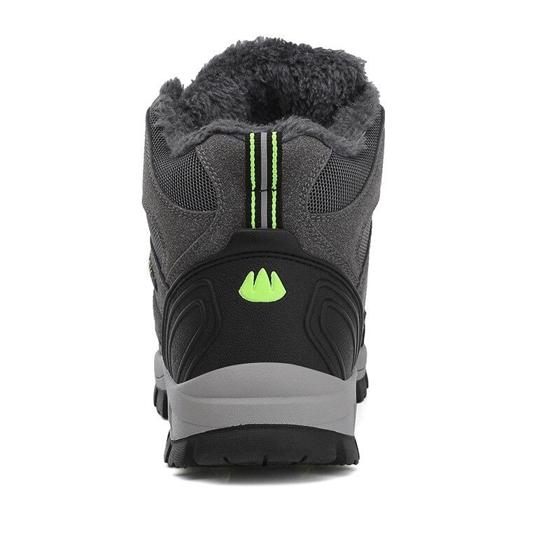 Men's Warm Fur Lace Up Ankle Boots-My Soft Slipper