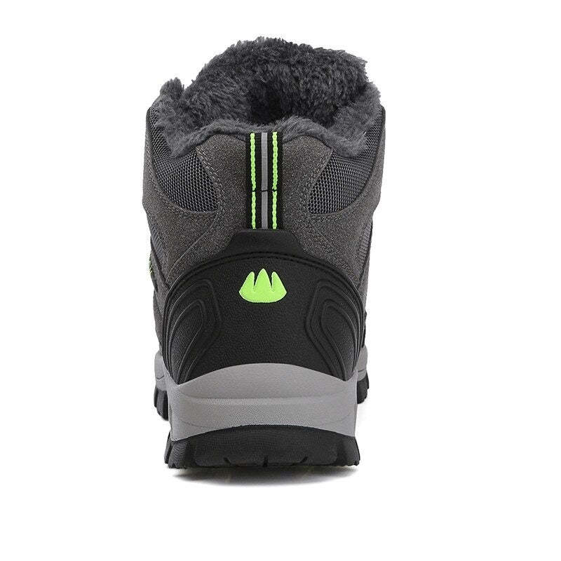 Men's Warm Fur Lace Up Ankle Boots-My Soft Slipper