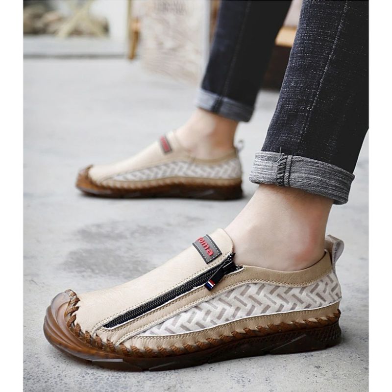 Men's Leather Handmade Outdoor Shoes-My Soft Slipper