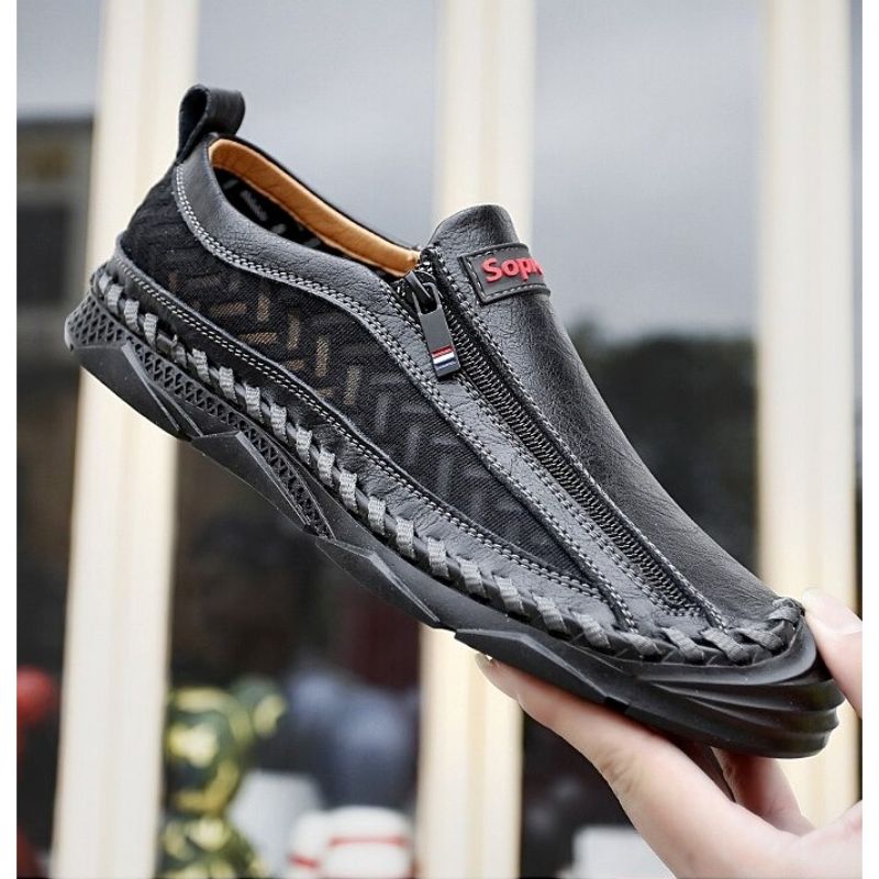 Men's Leather Handmade Outdoor Shoes-My Soft Slipper