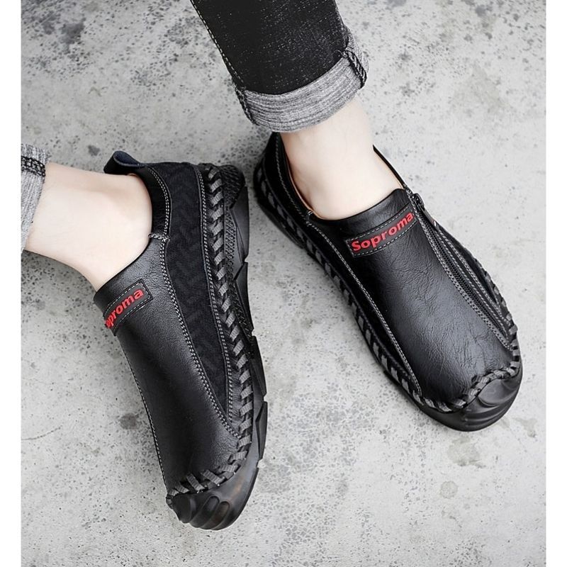 Men's Leather Handmade Outdoor Shoes-My Soft Slipper