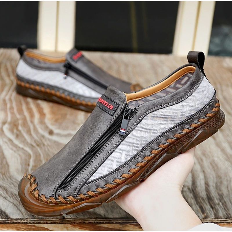 Men's Leather Handmade Outdoor Shoes-My Soft Slipper