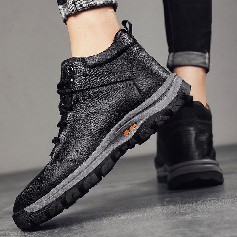 Men's Waterproof Warm Hiking Ankle Boots-My Soft Slipper