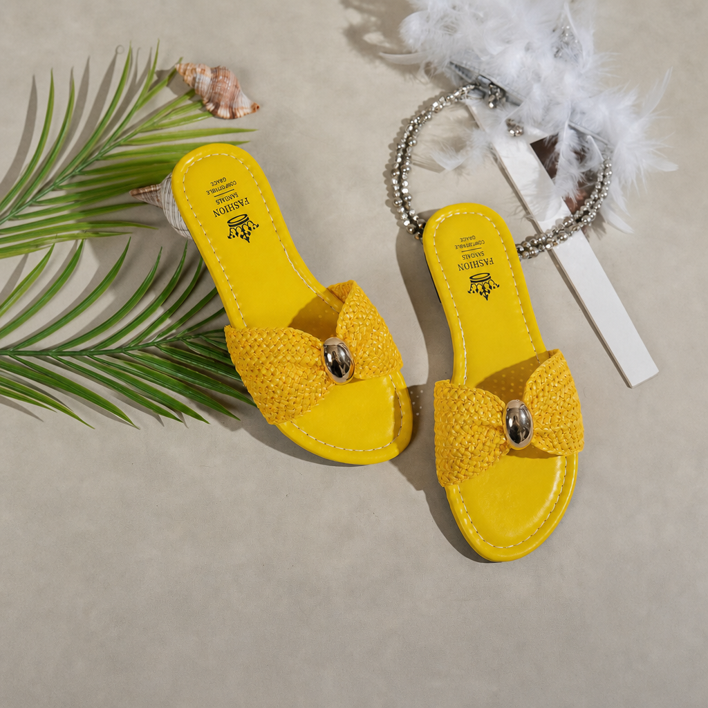 Minimalist Bow Decor Comfy Flat Sandals