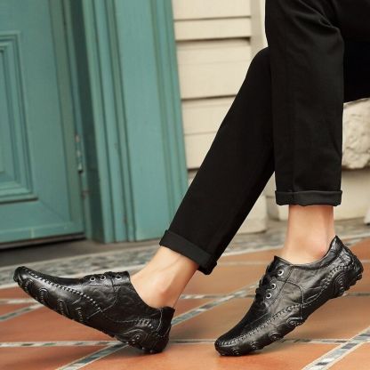 Men's Slip On Leather Flats Loafers-My Soft Slipper