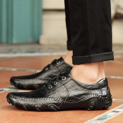 Men's Slip On Leather Flats Loafers-My Soft Slipper