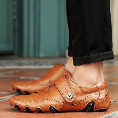 Men's Slip On Leather Flats Loafers-My Soft Slipper