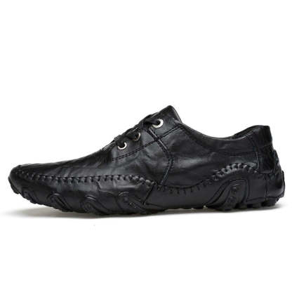 Men's Slip On Leather Flats Loafers-My Soft Slipper