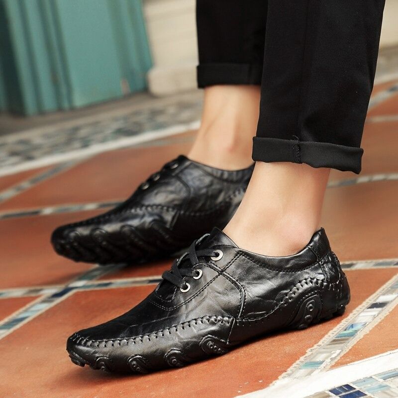 Men's Slip On Leather Flats Loafers-My Soft Slipper