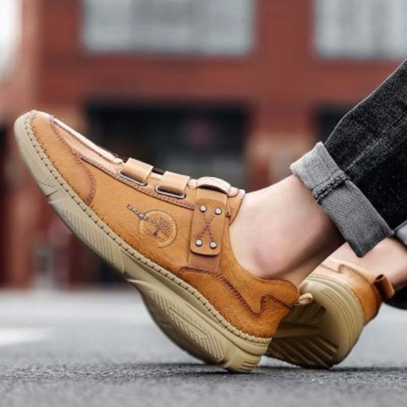 Men's Comfortable Casual Leather Shoes-My Soft Slipper